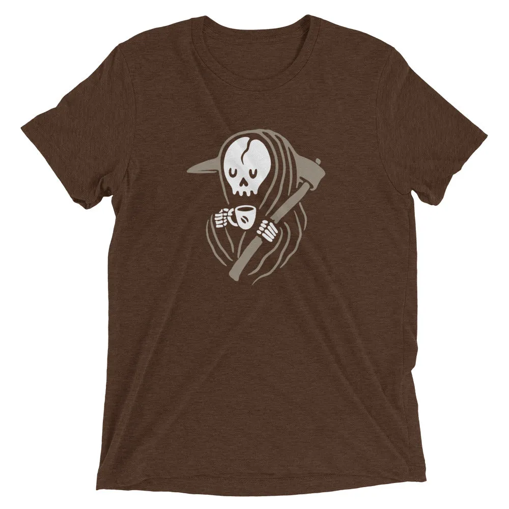 Grim Reaper loves coffee t-shirt