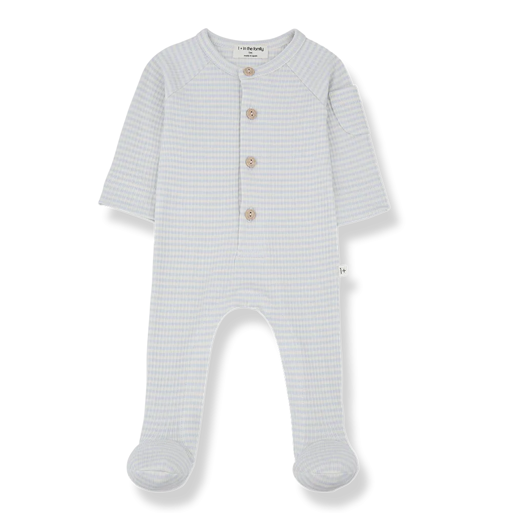 Guim Misty Blue Striped Jumpsuit