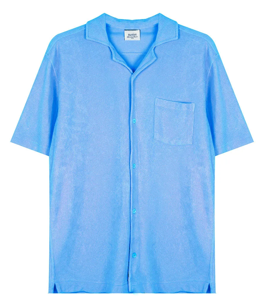 Hartford Terry Cotton Bouclette Chemisette Sky Blue