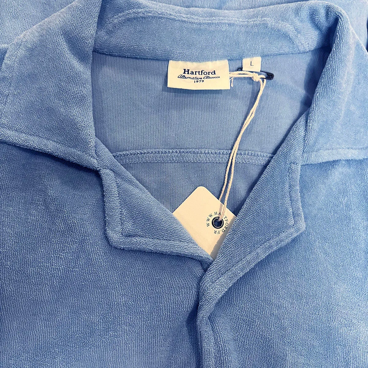 Hartford Terry Cotton Bouclette Chemisette Sky Blue