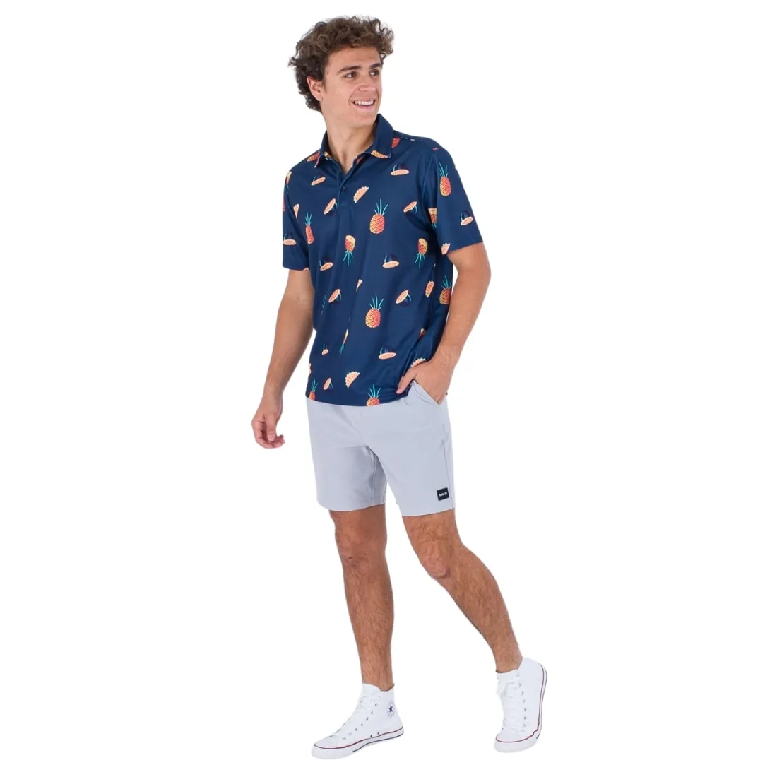 Hurley H2O-Dri Ace Fiesta Mesh Polo Shirt - Abyss
