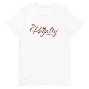 I AM Royalty (White/ Red Short-Sleeve T-Shirt)