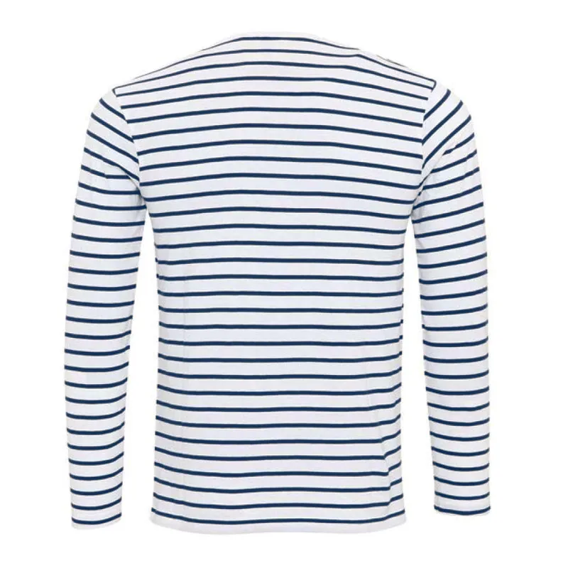 Jack - Men's Striped Henley Collar Long Sleeve T-shirt