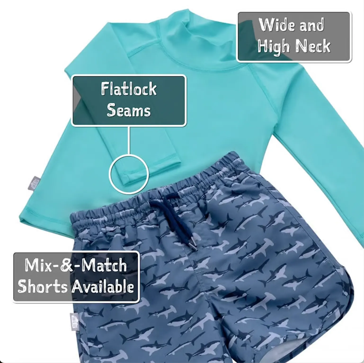 Kids UV Rashguard Top | Lagoon