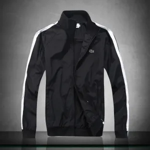 Lacoste Men's Lightweight Hand Striped Jacket- Black