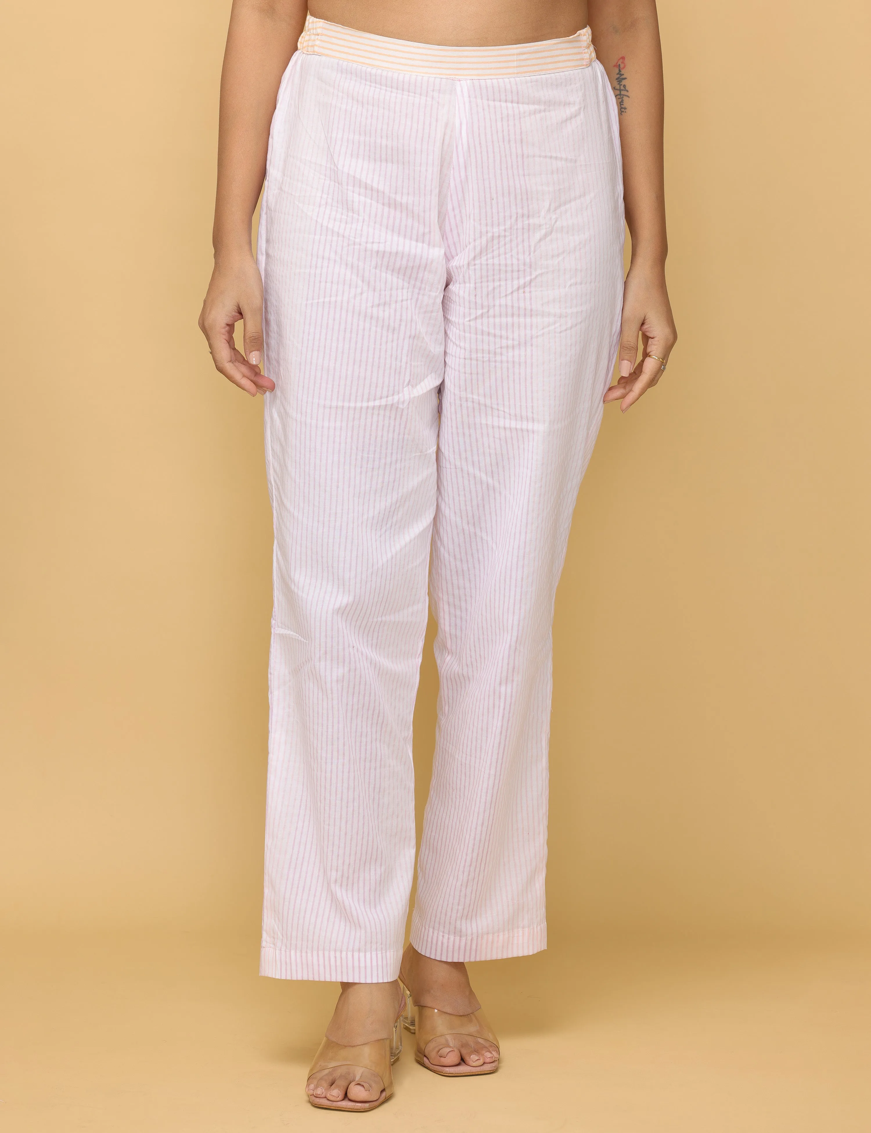 Lilac Snow Modal Muslin Suit