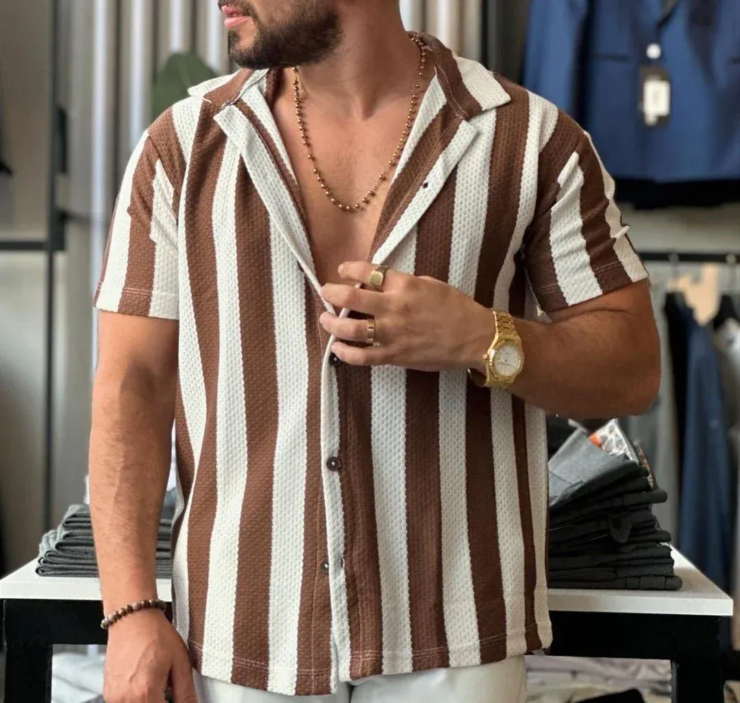 Luca – Men’s Striped Short-Sleeved Shirt