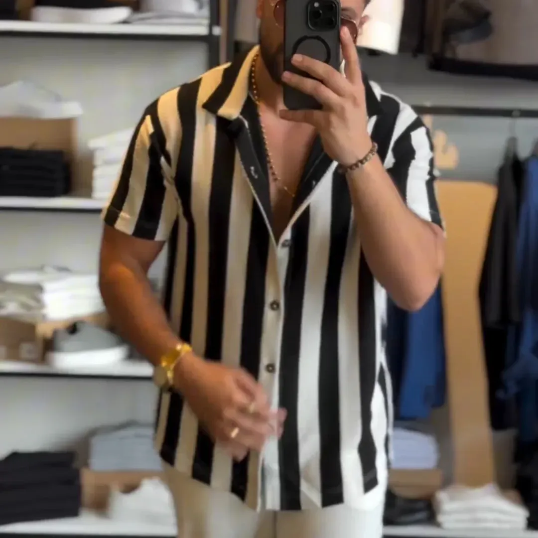 Luca – Men’s Striped Short-Sleeved Shirt