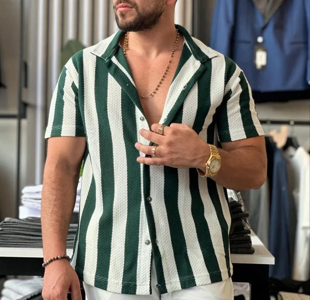 Luca – Men’s Striped Short-Sleeved Shirt