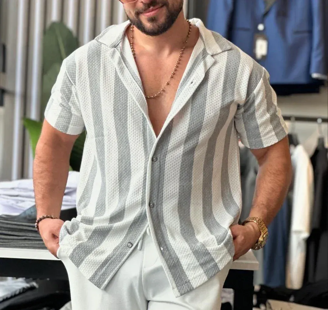 Luca – Men’s Striped Short-Sleeved Shirt
