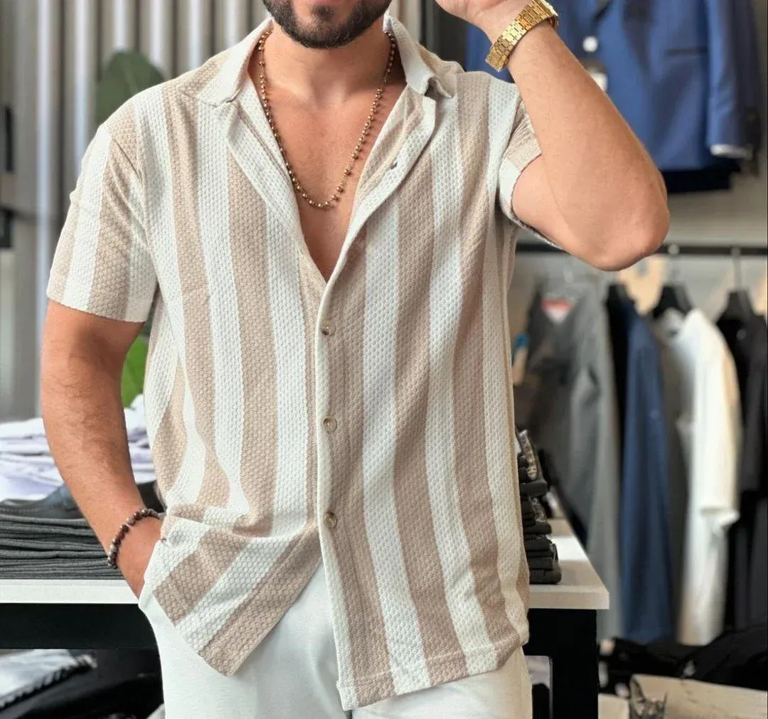 Luca – Men’s Striped Short-Sleeved Shirt
