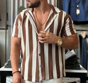 Luca – Men’s Striped Short-Sleeved Shirt