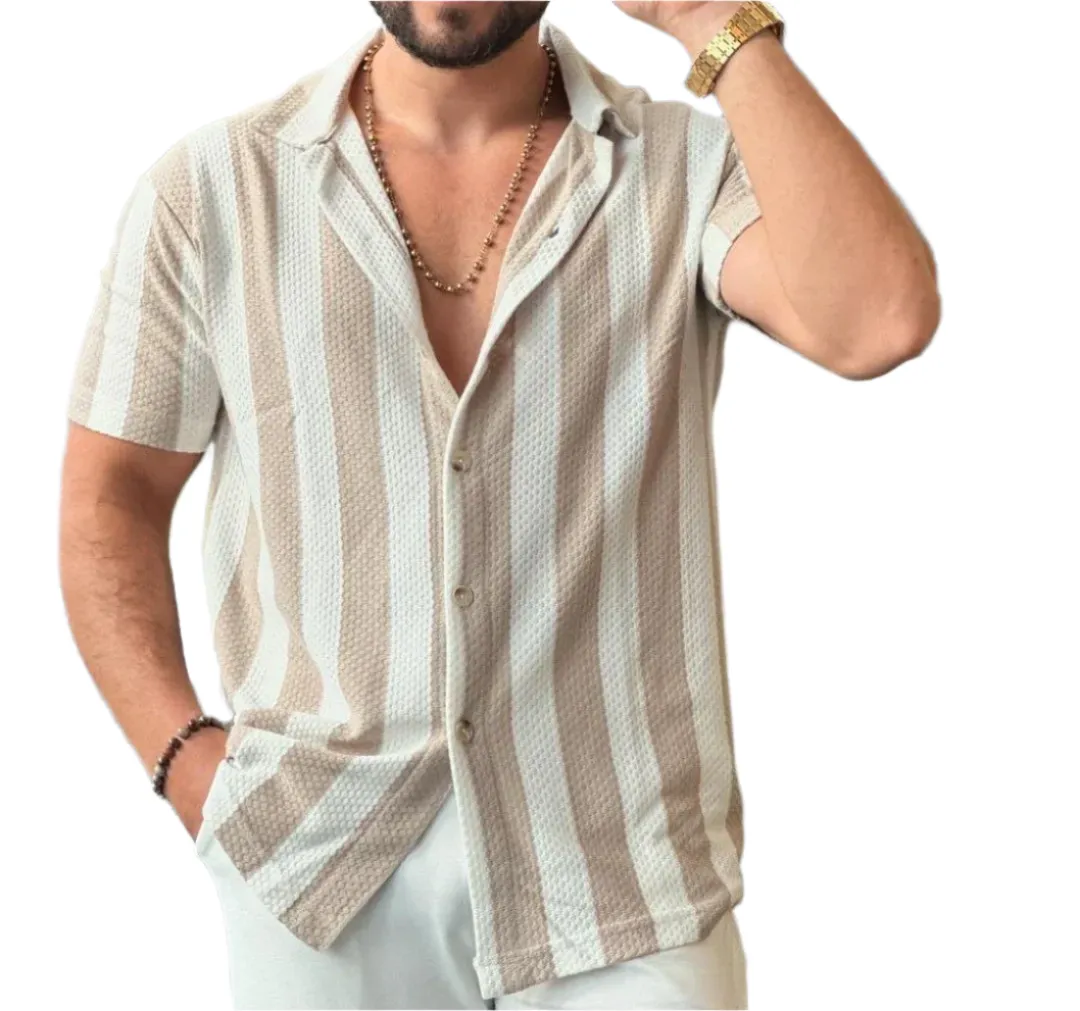 Luca – Men’s Striped Short-Sleeved Shirt