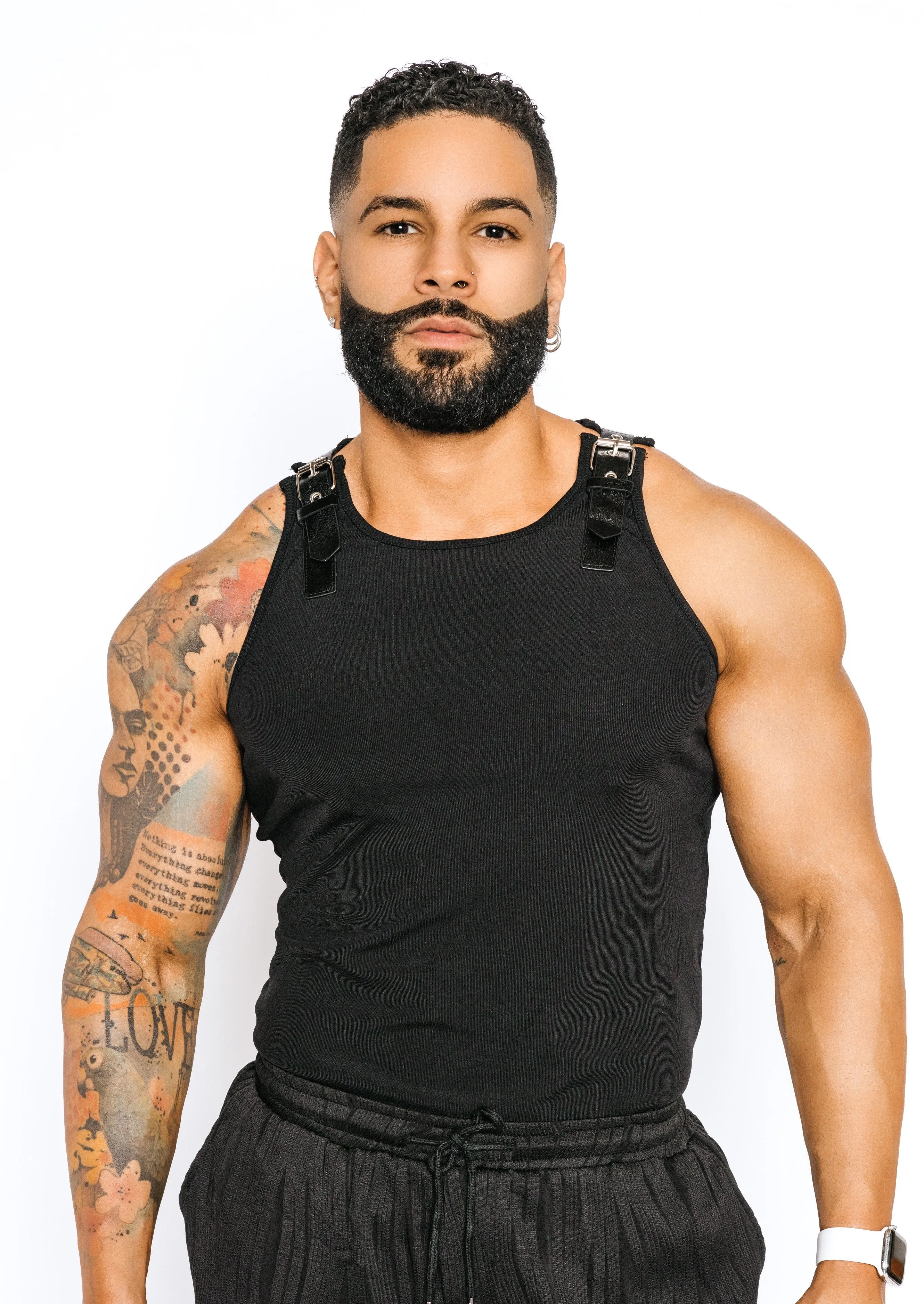 Luxury Rich' Summer Tank Tops With Leather Buckle Straps