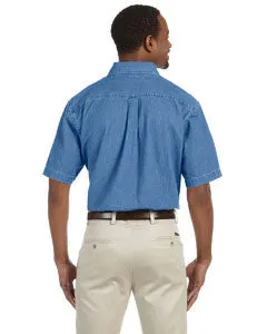 M550S Harriton Men's Short Sleeve Denim