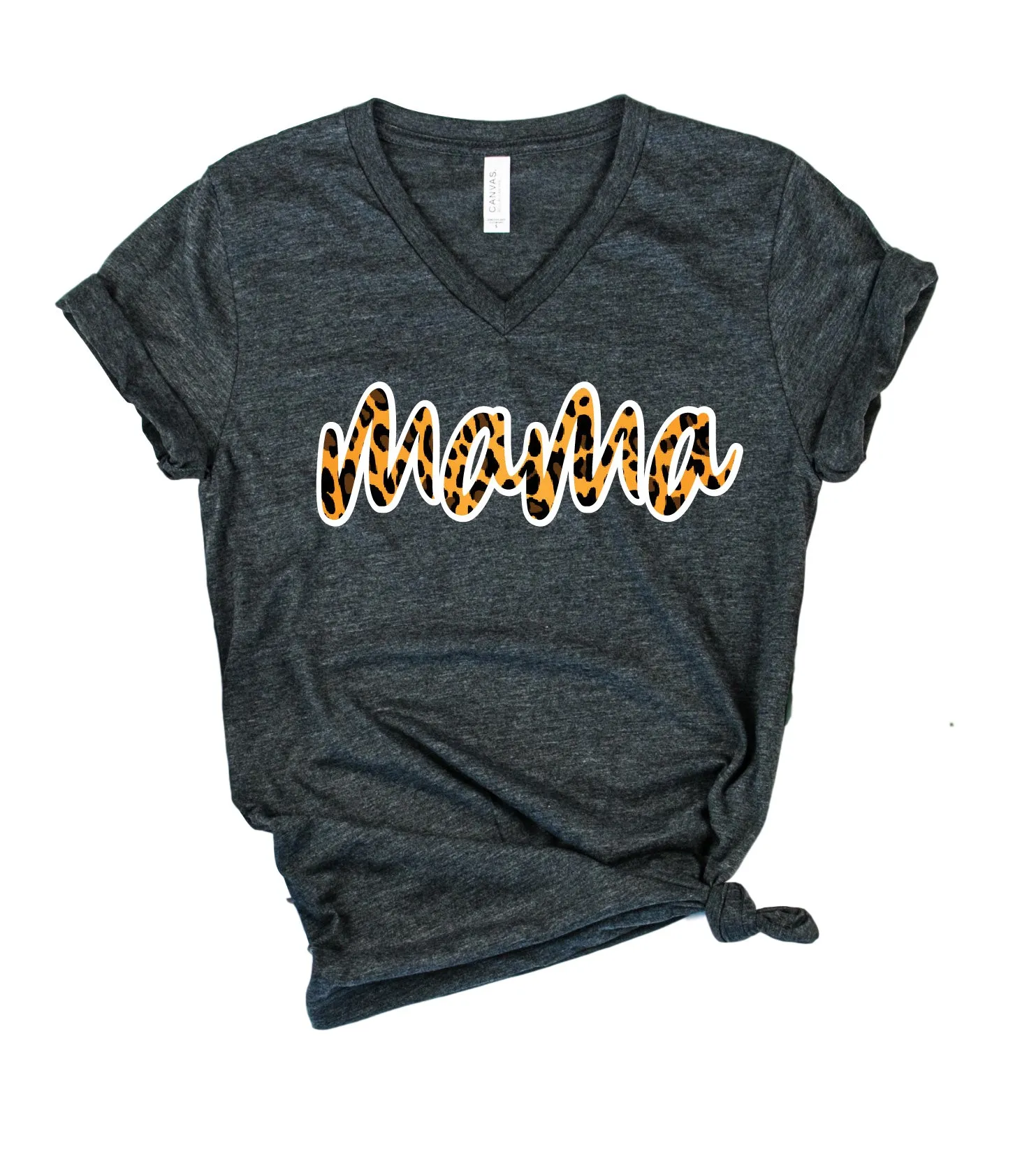 Mama Leopard Mom Shirt | Unisex V Neck