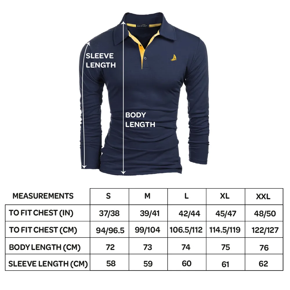 Men's 2 Pack Long Sleeve Polos - White / Navy
