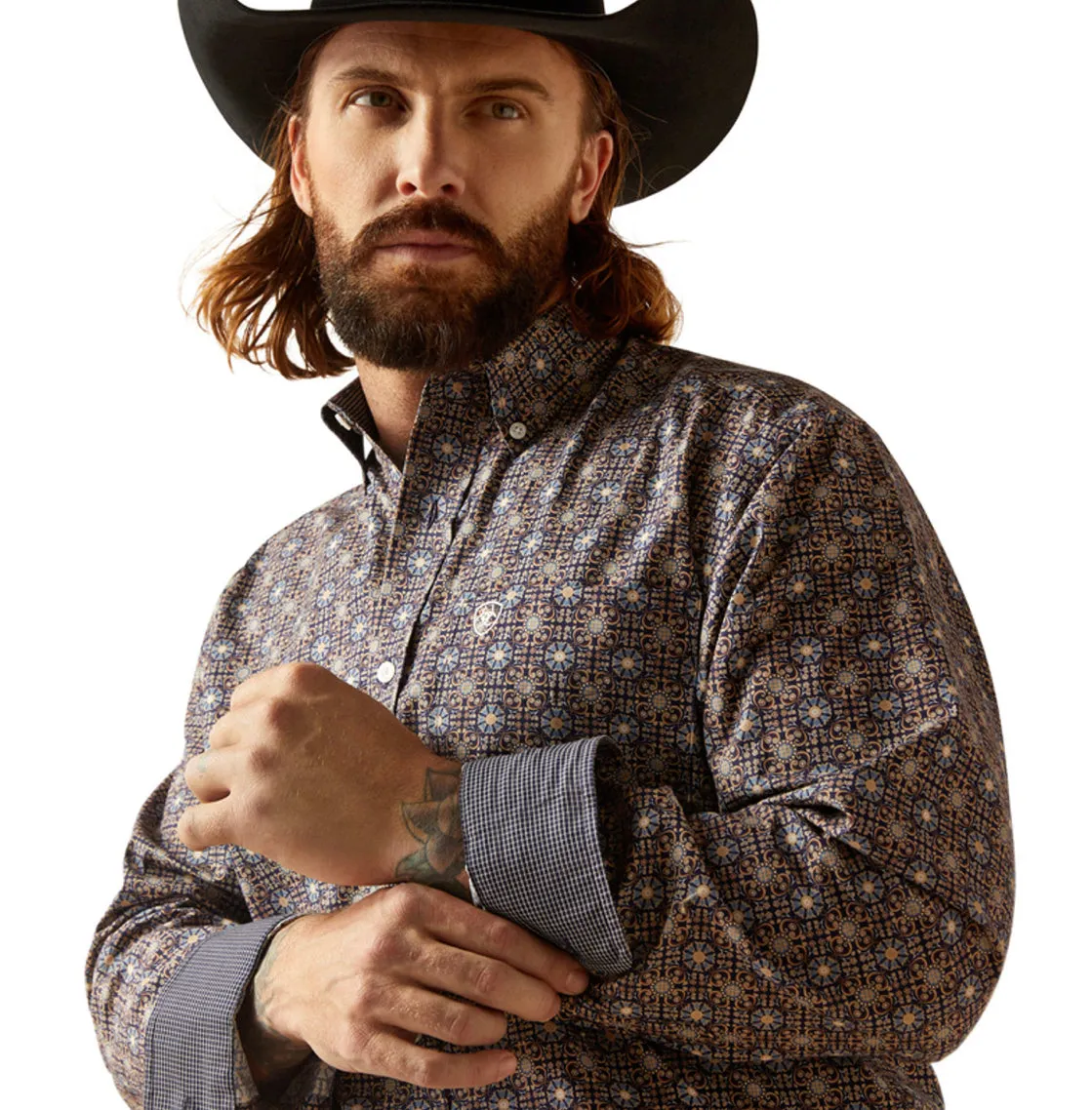 Men’s Ariat Darkest Indigo Karyn Classic Wrinkle Free Shirt
