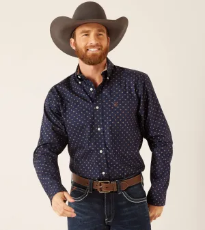 Men’s Ariat Darkest Indigo Wrinkle Free Kaiser Classic Fit Shirt