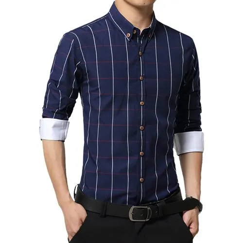 Men's Business Attire Fashion Striped Shirt