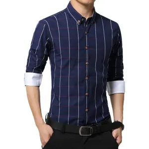 Men's Business Attire Fashion Striped Shirt