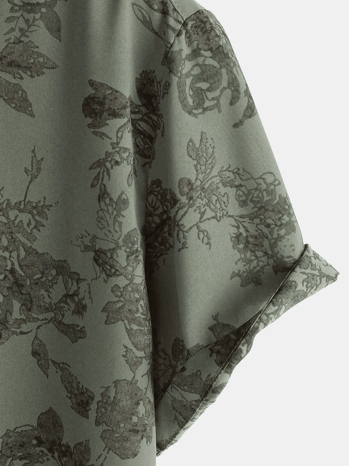 Men's Casual Floral Holiday Short Sleeve Summer Button Up Shirt