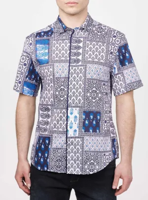 Men's casual short sleeve stretch shirt
