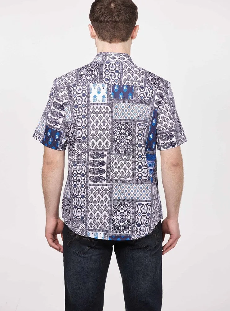 Men's casual short sleeve stretch shirt