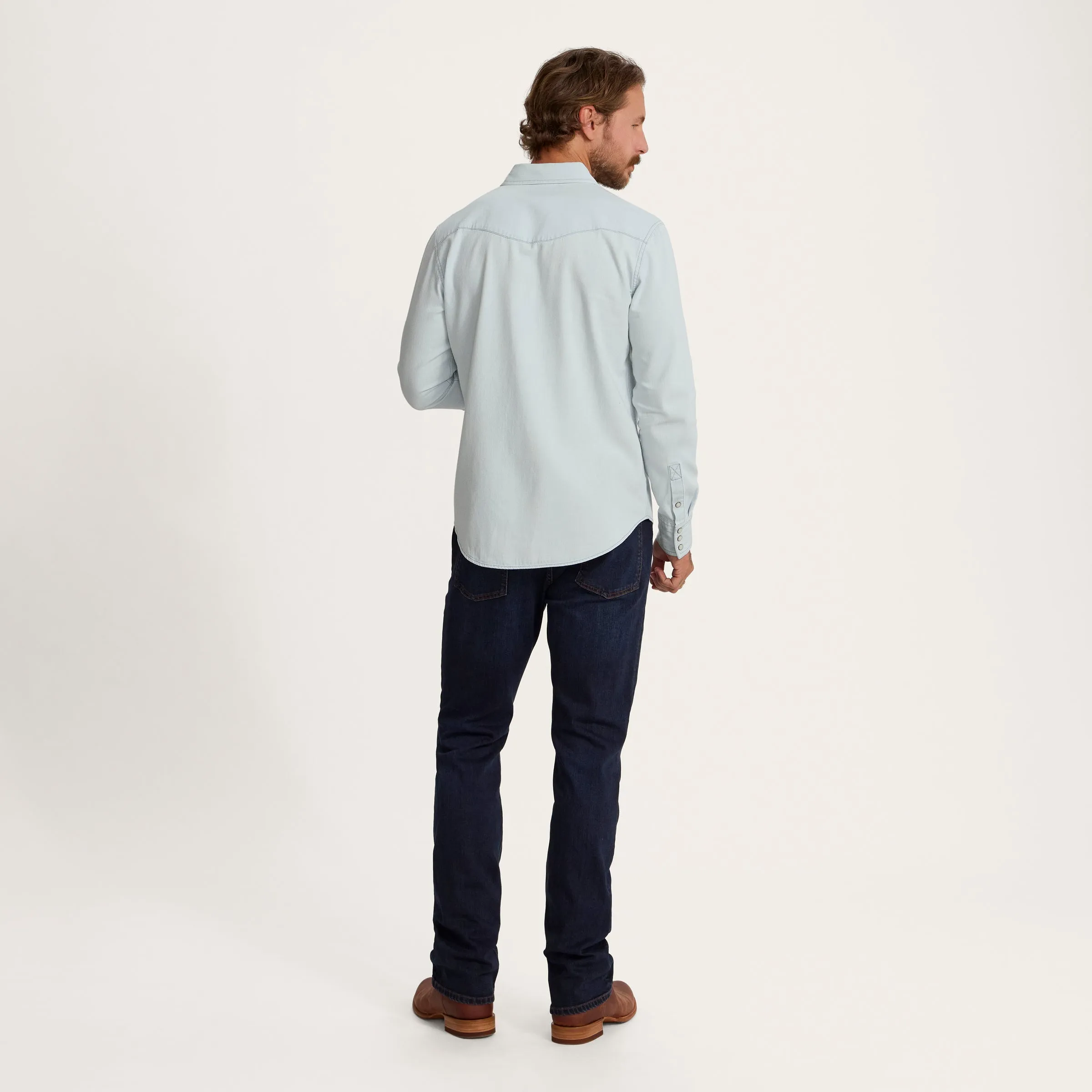 Men's Denim Pearl Snap
