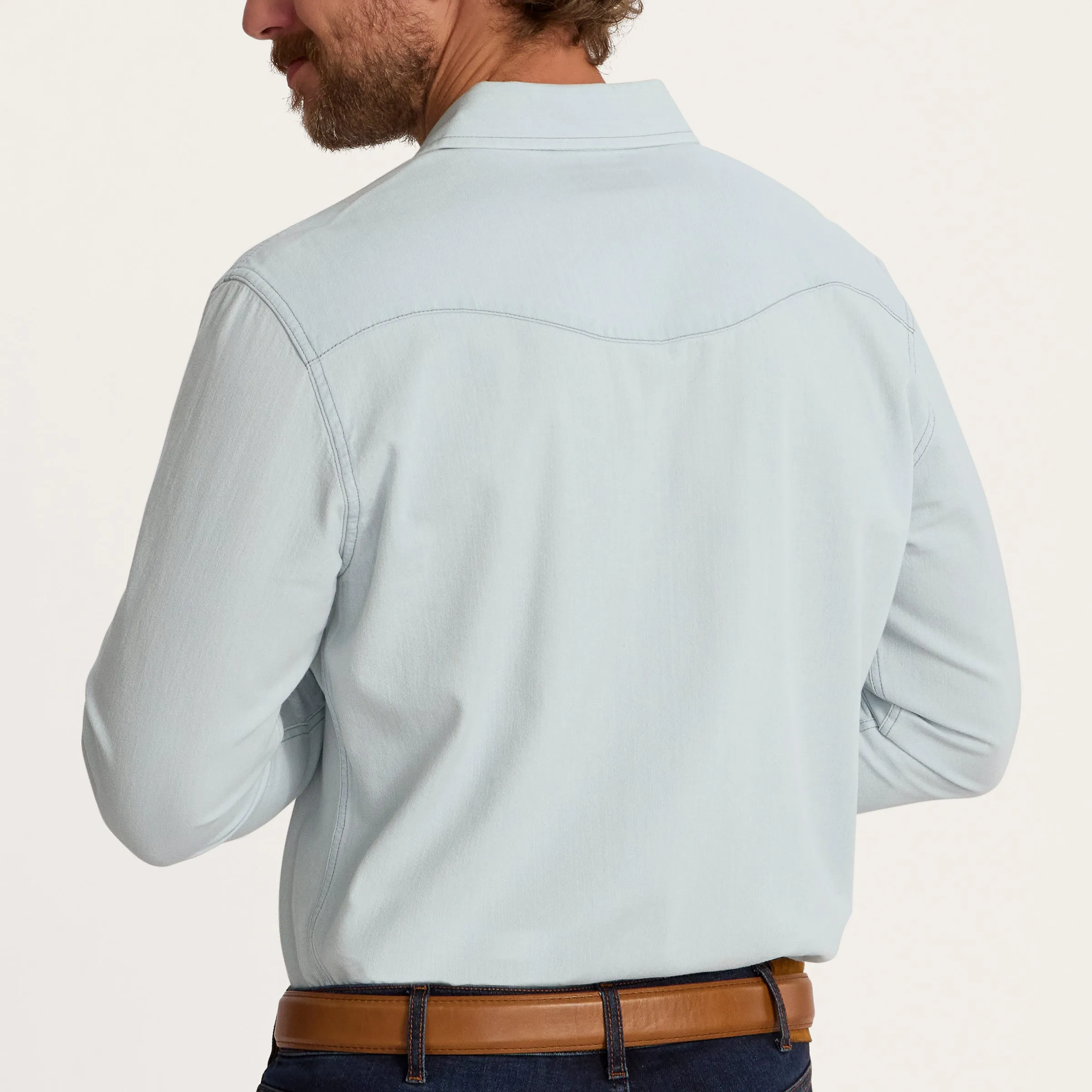 Men's Denim Pearl Snap