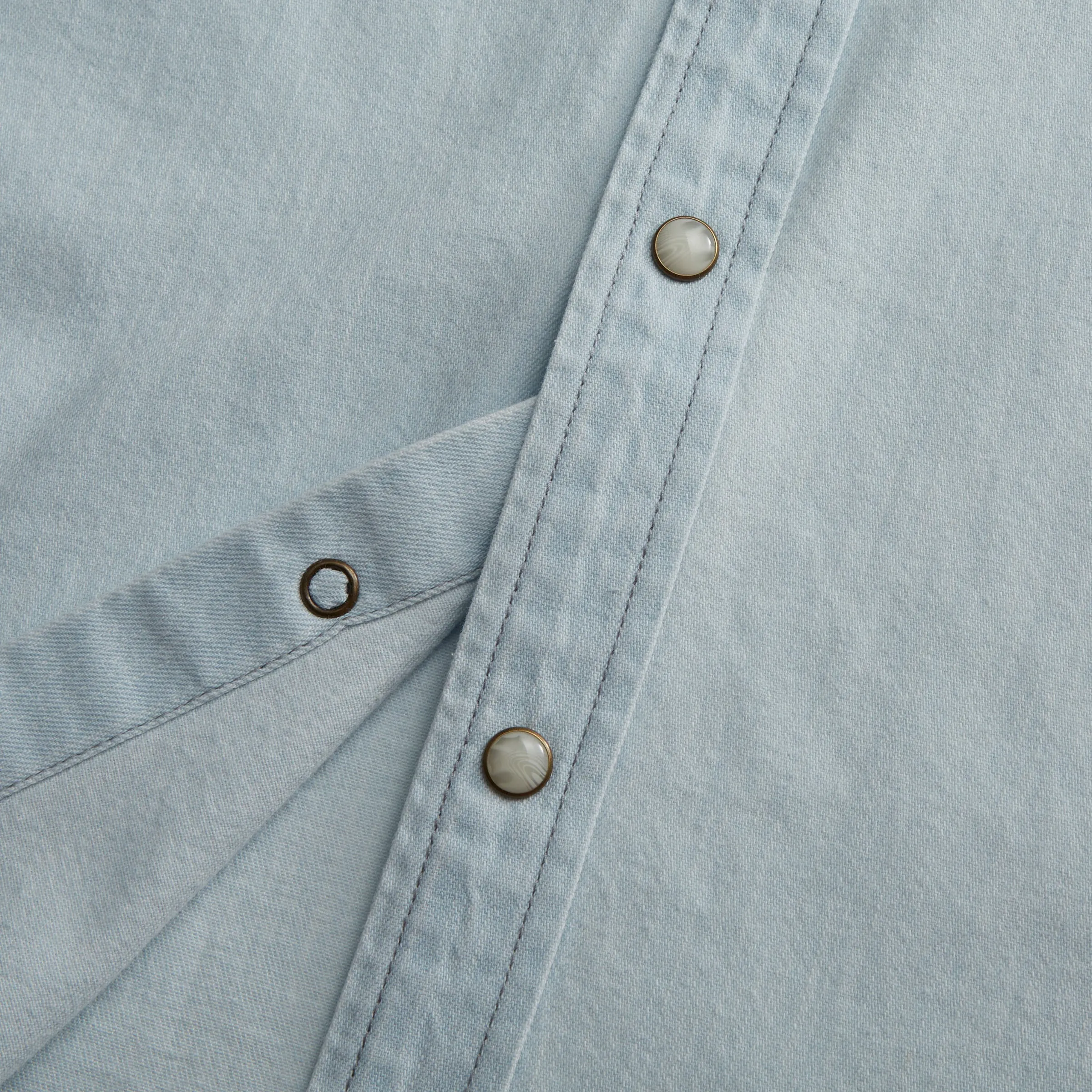 Men's Denim Pearl Snap