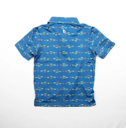 Men's - Derby Polo Short Sleeve Shirt || Blue Quail