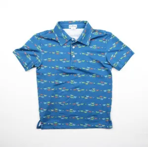 Men's - Derby Polo Short Sleeve Shirt || Blue Quail