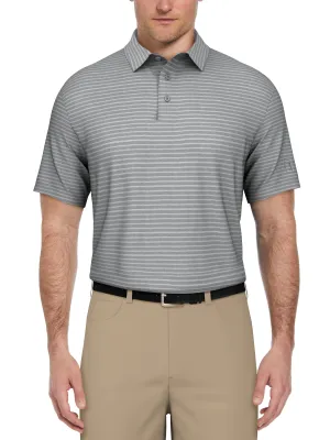 Men's Heather Feeder Stripe Golf Polo