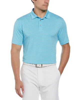 Men's Heather Feeder Stripe Golf Polo
