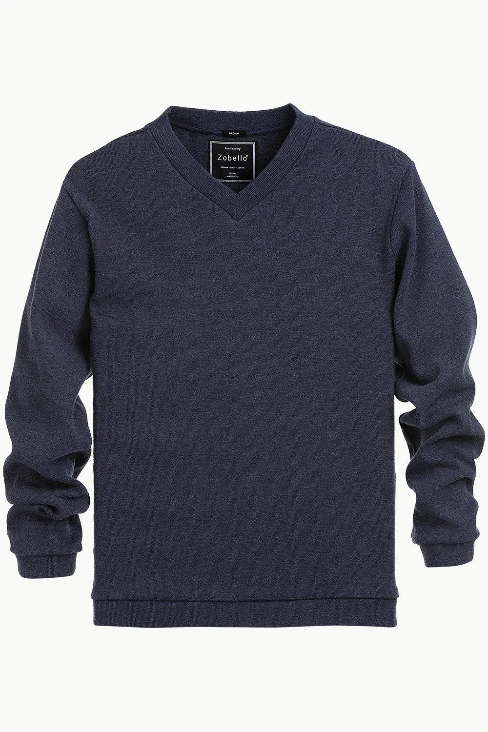 Men's Knit Navy V-Neck Sweatshirt