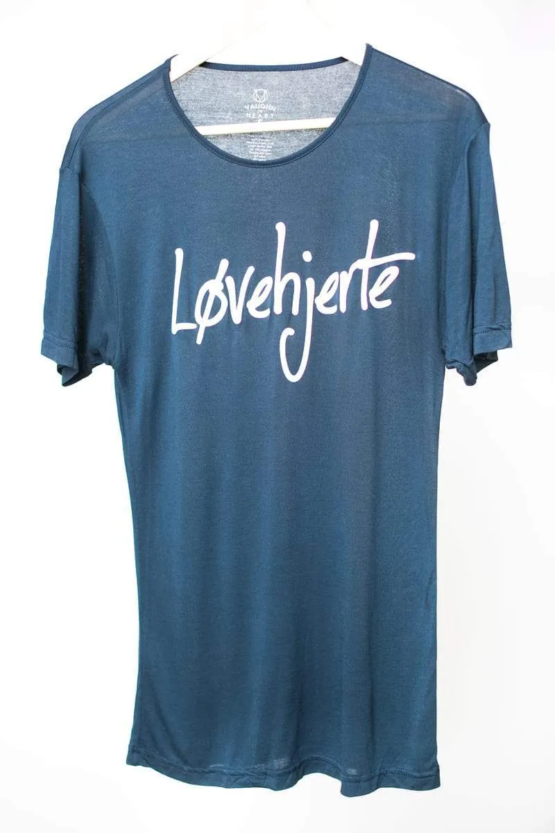 Men's - Løvehjerte Navy Blue Crew Neck T-Shirt