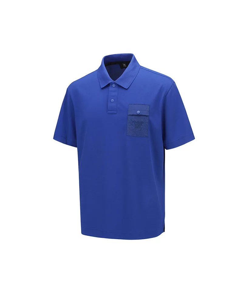 Men's Pocket Detail Short T-Shirt - Royal Blue