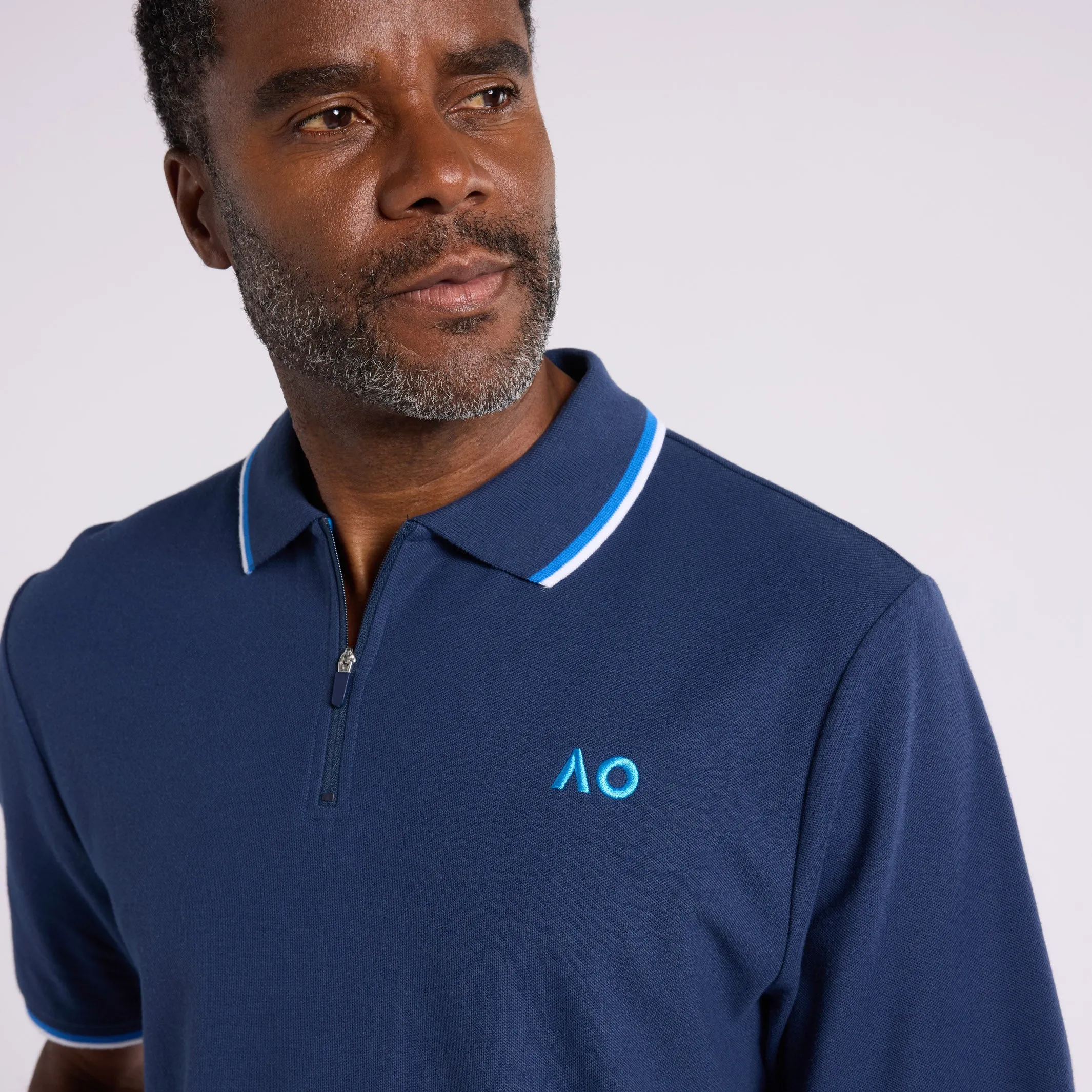 Men's Polo Half-Zip AO Logo