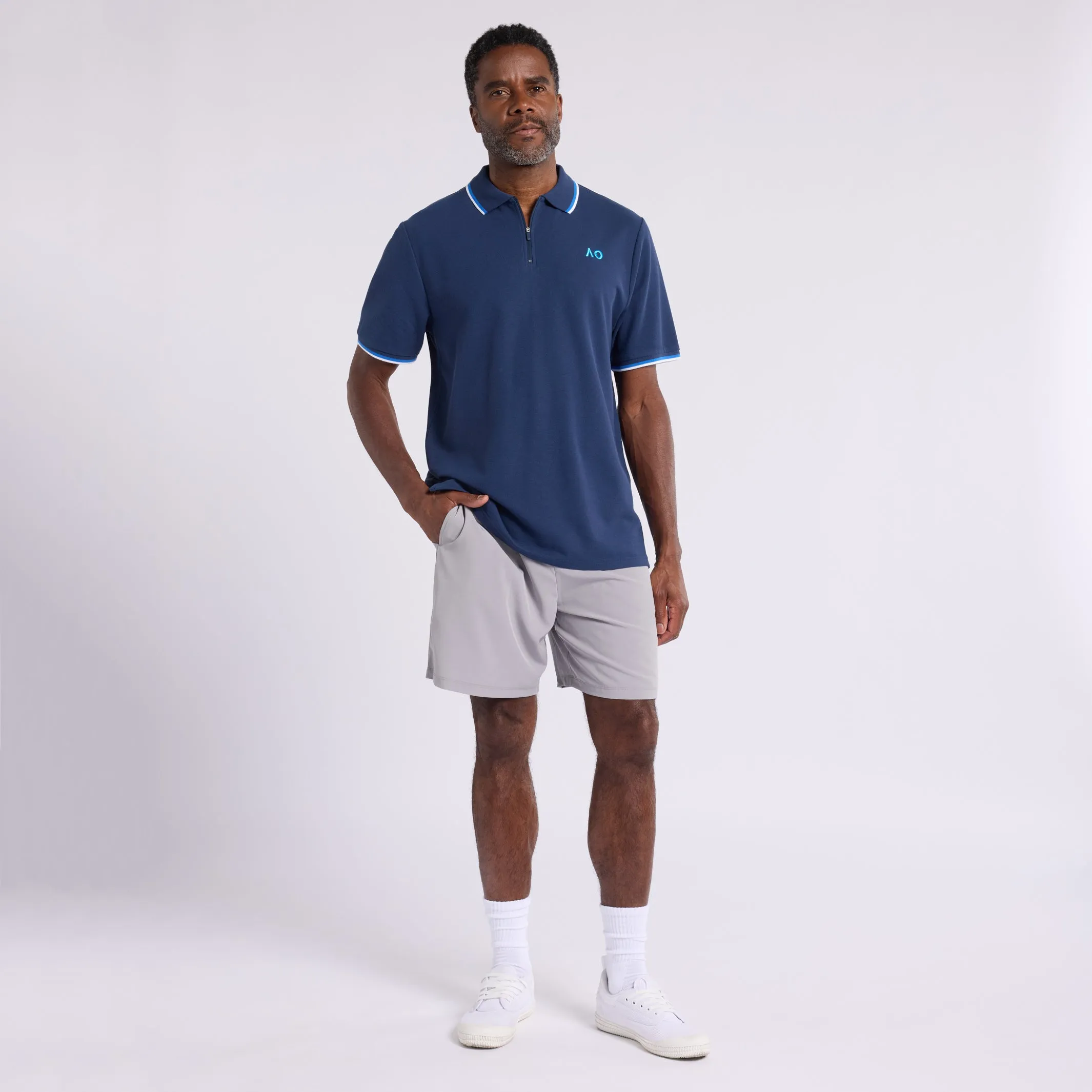 Men's Polo Half-Zip AO Logo