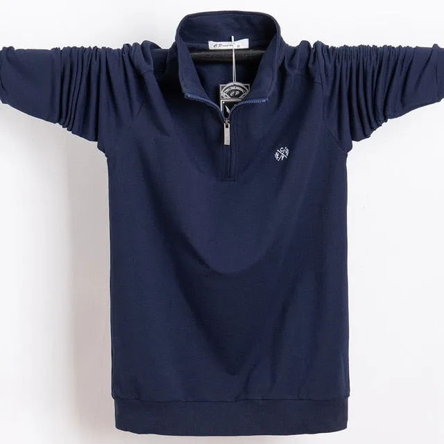Men's Quarter Zip Long Sleeve Pullover
