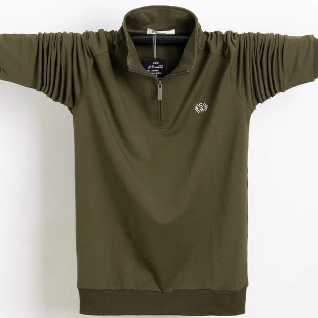 Men's Quarter Zip Long Sleeve Pullover