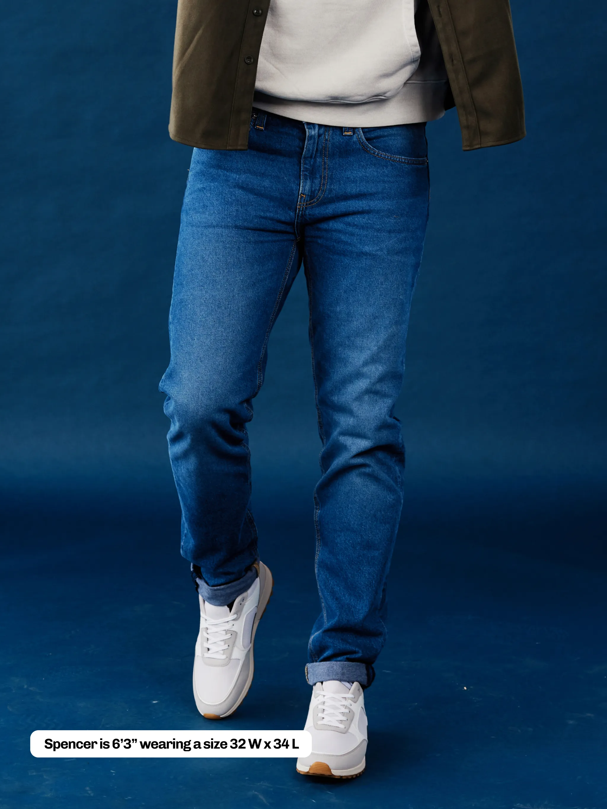 Men's Regular Recycled Jean - Stone Blue