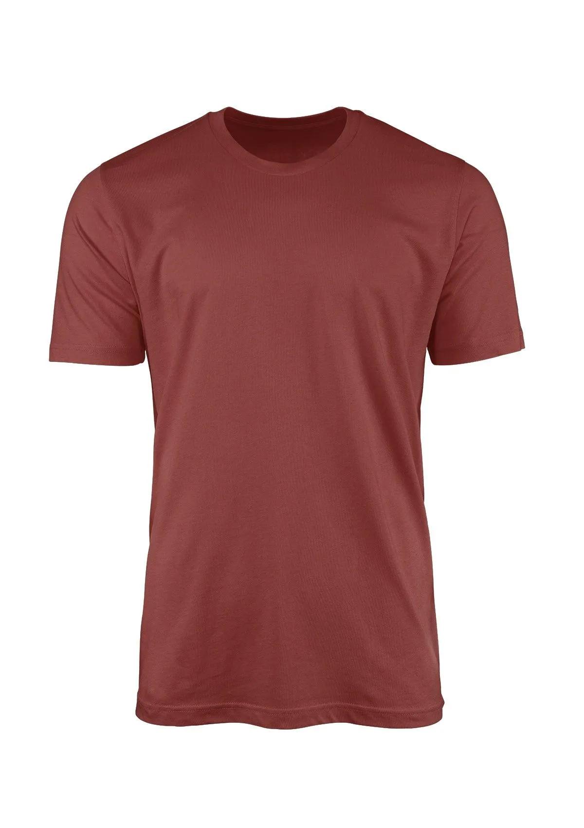 Men's Rust Brown Cotton T-Shirt