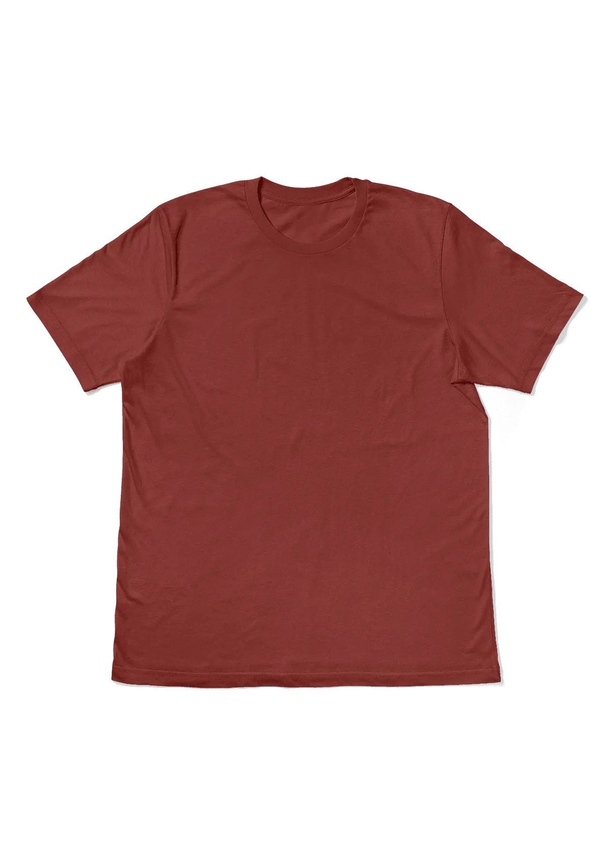Men's Rust Brown Cotton T-Shirt