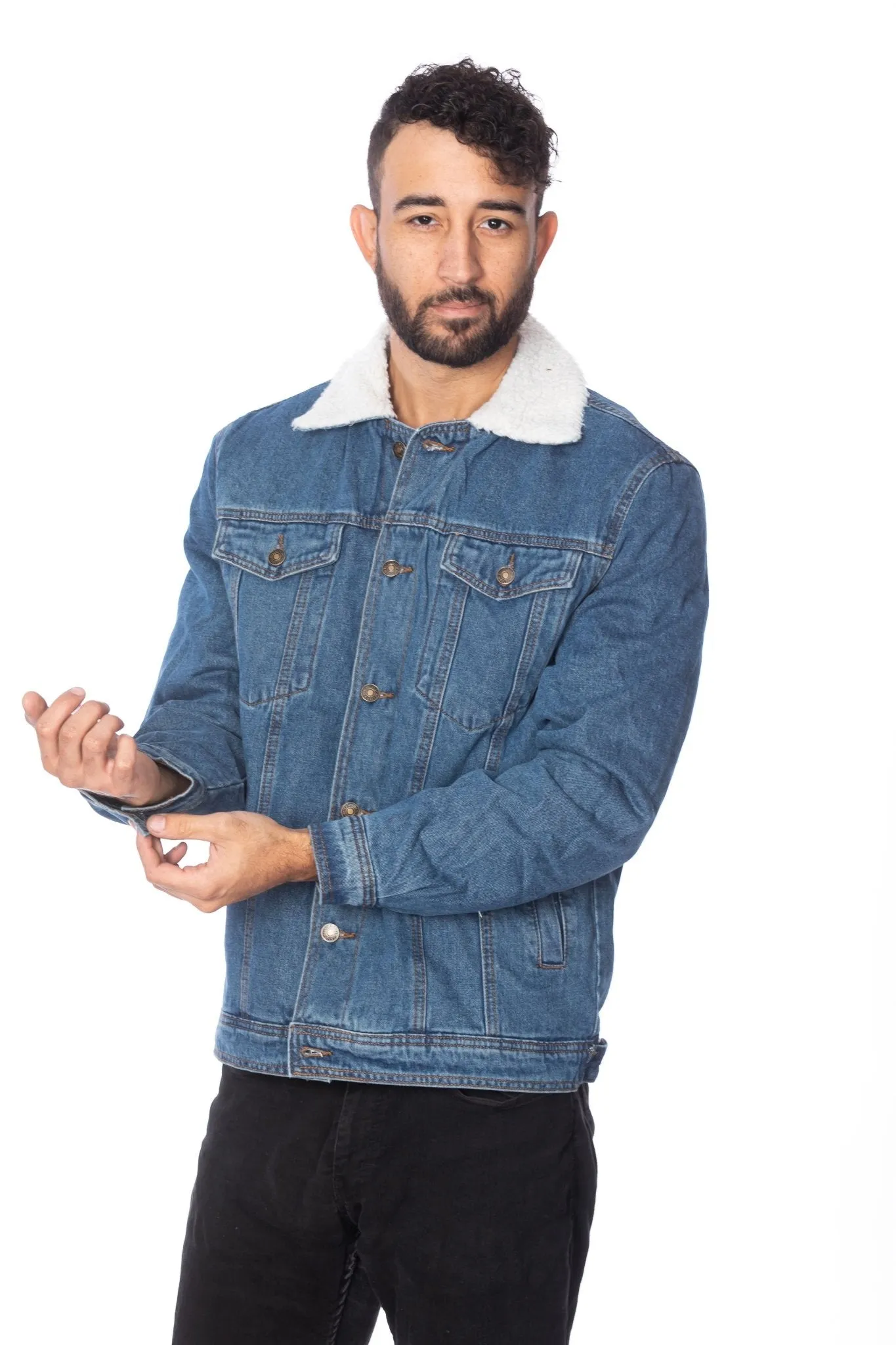 Men's  Sherpa Denim Jacket
