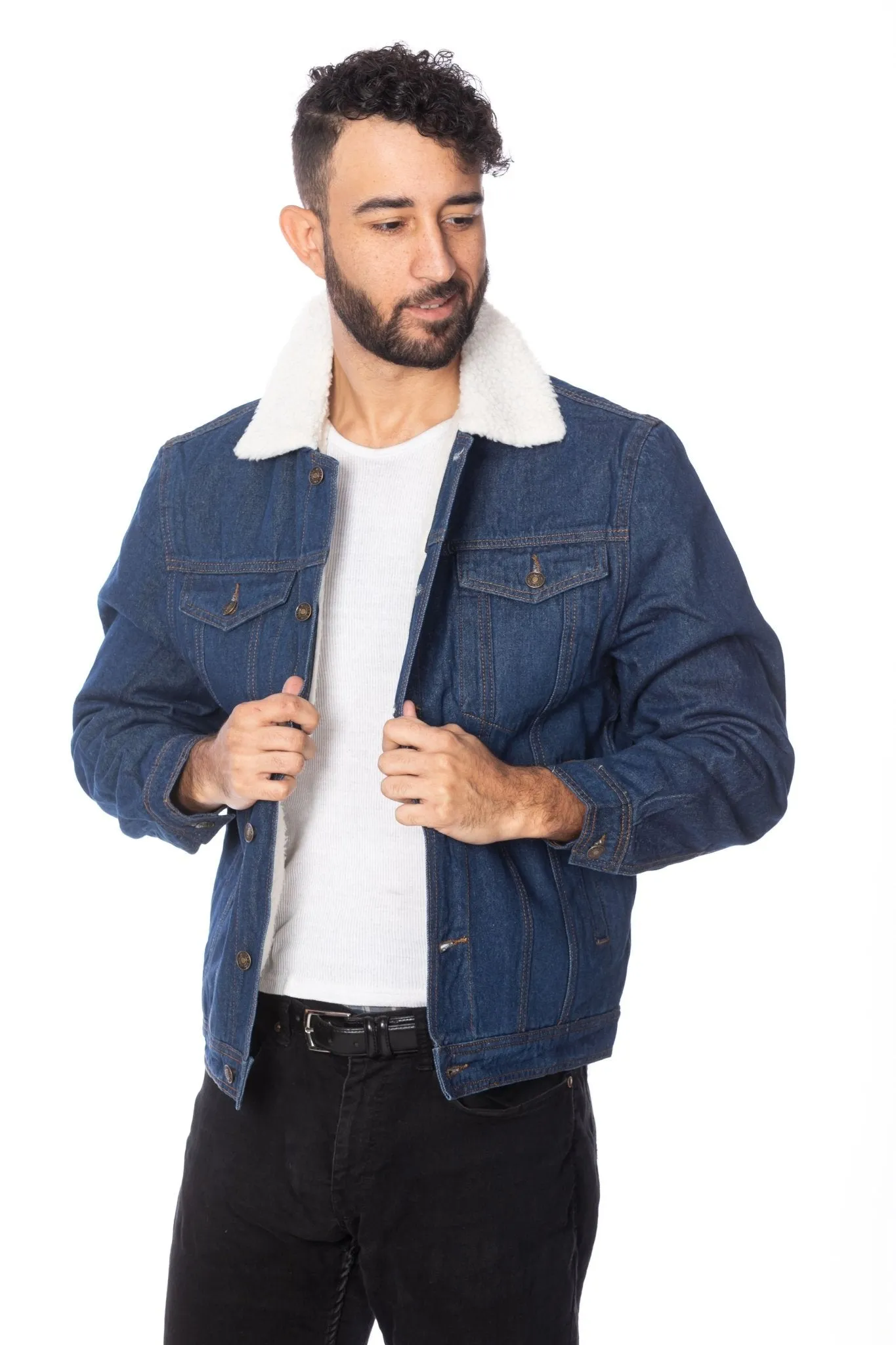 Men's  Sherpa Denim Jacket