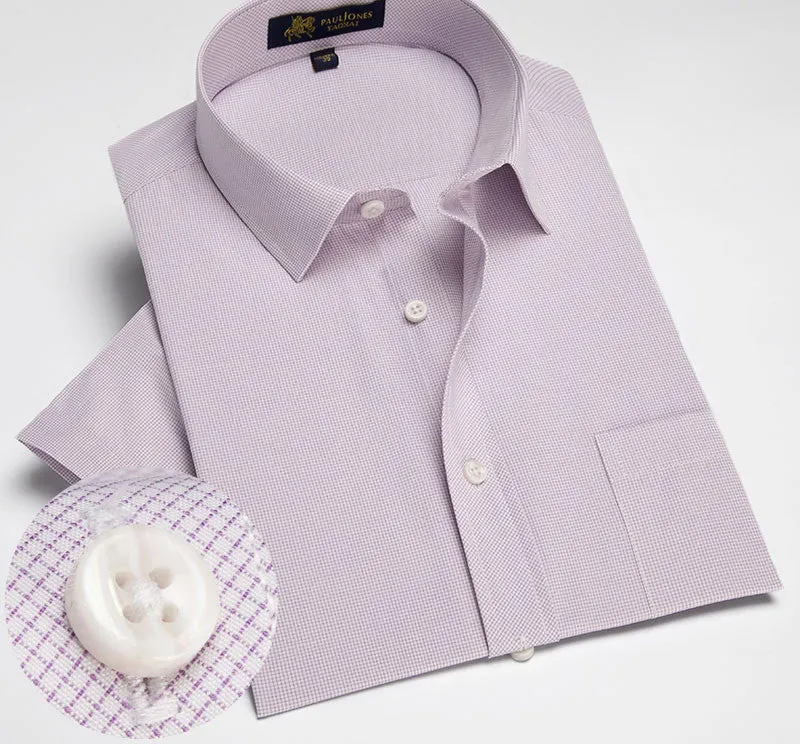 Men's shirts Fashion Casual Plaid short sleeve shirt men Dress shirt spring summber style shirts for man
