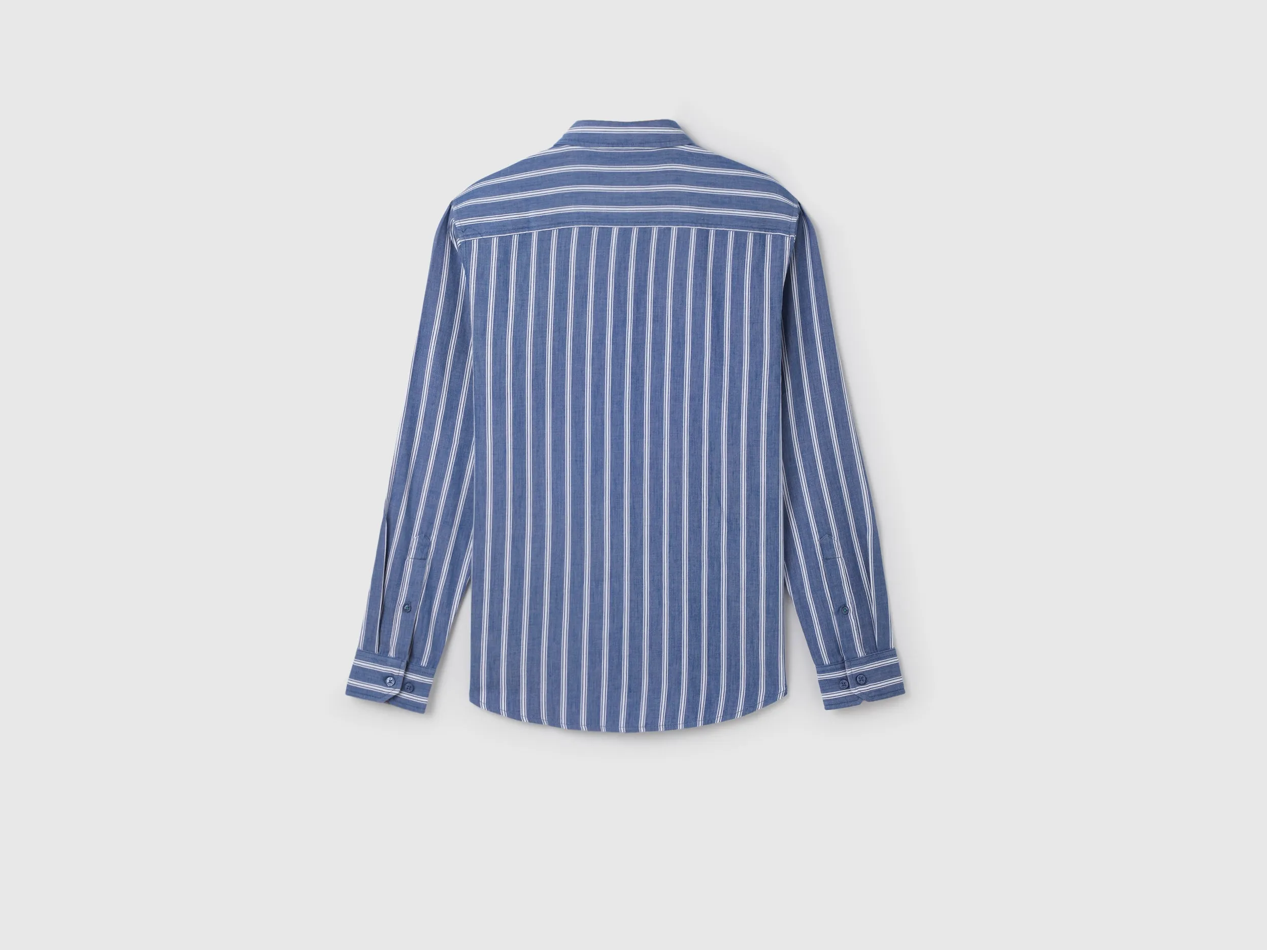 Men's Slim Fit Spread Collar Striped Shirts