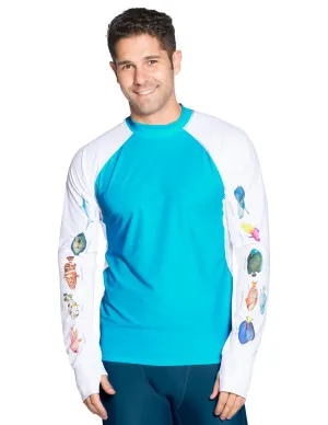 Men's Snorkel Caribbean Fish ID Rash Guard - Hawaii